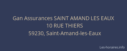 Gan Assurances SAINT AMAND LES EAUX