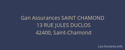 Gan Assurances SAINT CHAMOND