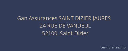 Gan Assurances SAINT DIZIER JAURES