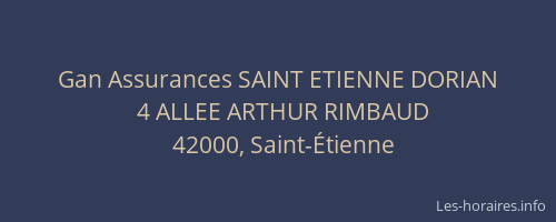 Gan Assurances SAINT ETIENNE DORIAN