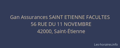 Gan Assurances SAINT ETIENNE FACULTES
