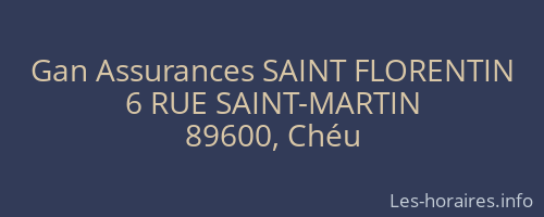 Gan Assurances SAINT FLORENTIN