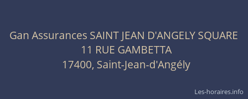 Gan Assurances SAINT JEAN D'ANGELY SQUARE