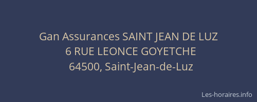 Gan Assurances SAINT JEAN DE LUZ