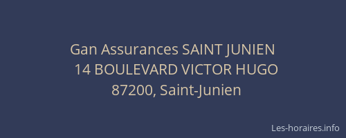 Gan Assurances SAINT JUNIEN