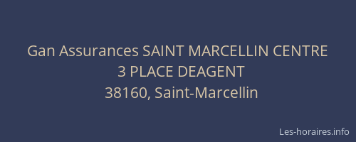 Gan Assurances SAINT MARCELLIN CENTRE
