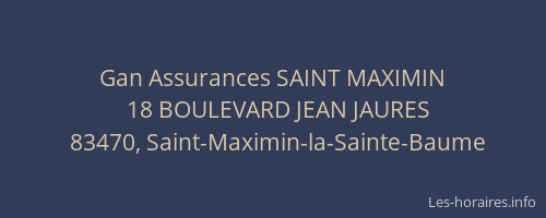 Gan Assurances SAINT MAXIMIN