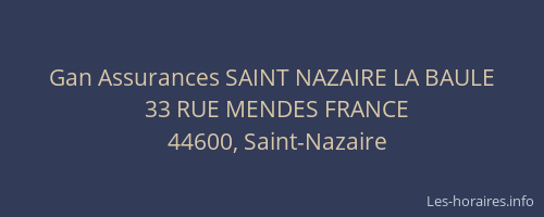 Gan Assurances SAINT NAZAIRE LA BAULE
