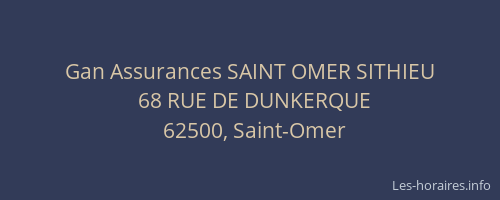 Gan Assurances SAINT OMER SITHIEU