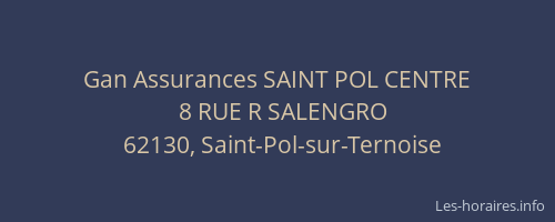 Gan Assurances SAINT POL CENTRE
