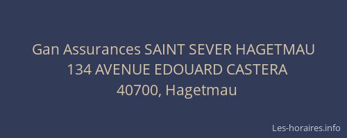 Gan Assurances SAINT SEVER HAGETMAU