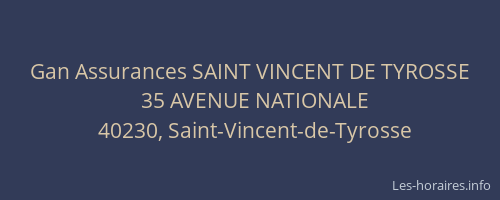 Gan Assurances SAINT VINCENT DE TYROSSE