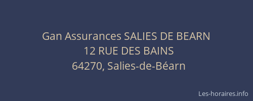 Gan Assurances SALIES DE BEARN