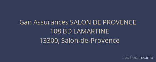 Gan Assurances SALON DE PROVENCE