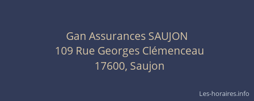 Gan Assurances SAUJON