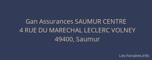 Gan Assurances SAUMUR CENTRE