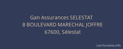 Gan Assurances SELESTAT