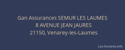 Gan Assurances SEMUR LES LAUMES