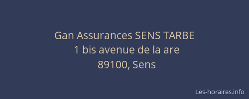 Gan Assurances SENS TARBE