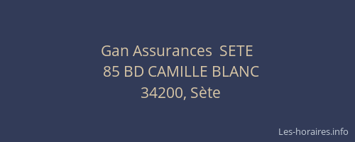 Gan Assurances  SETE