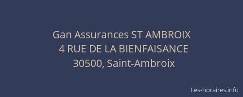 Gan Assurances ST AMBROIX