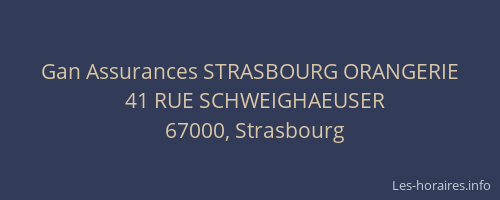 Gan Assurances STRASBOURG ORANGERIE