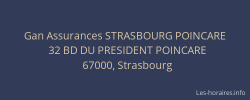 Gan Assurances STRASBOURG POINCARE