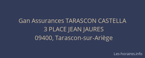 Gan Assurances TARASCON CASTELLA