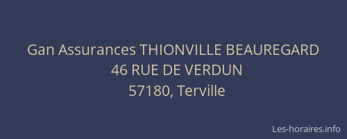 Gan Assurances THIONVILLE BEAUREGARD
