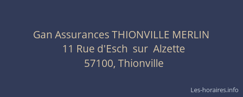 Gan Assurances THIONVILLE MERLIN