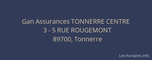 Gan Assurances TONNERRE CENTRE