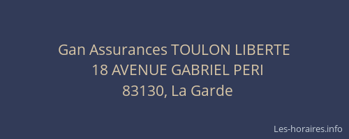 Gan Assurances TOULON LIBERTE