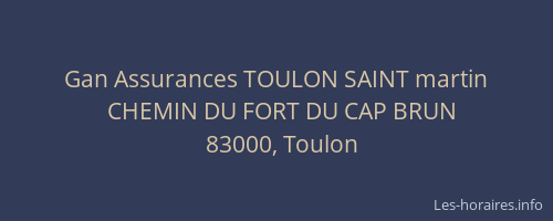 Gan Assurances TOULON SAINT martin