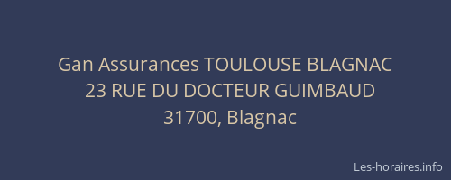 Gan Assurances TOULOUSE BLAGNAC