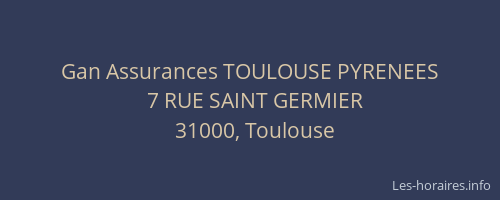Gan Assurances TOULOUSE PYRENEES