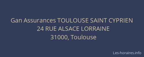 Gan Assurances TOULOUSE SAINT CYPRIEN