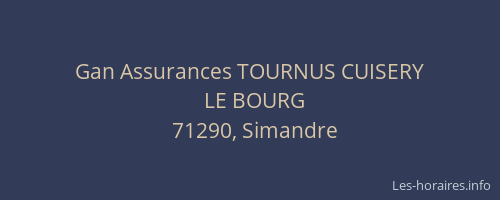 Gan Assurances TOURNUS CUISERY