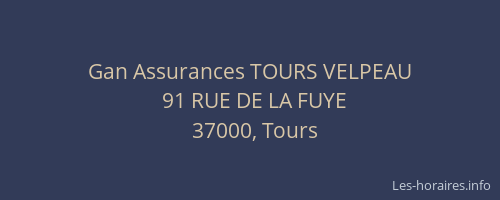 Gan Assurances TOURS VELPEAU