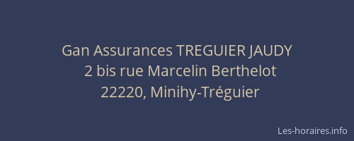 Gan Assurances TREGUIER JAUDY