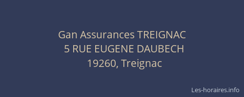 Gan Assurances TREIGNAC