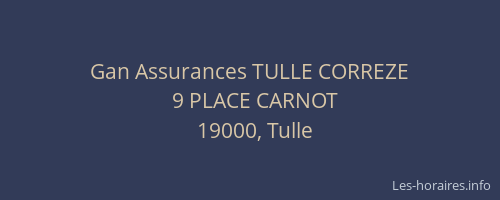 Gan Assurances TULLE CORREZE