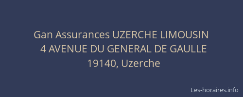 Gan Assurances UZERCHE LIMOUSIN