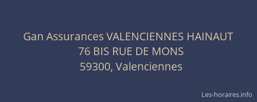 Gan Assurances VALENCIENNES HAINAUT