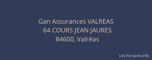 Gan Assurances VALREAS