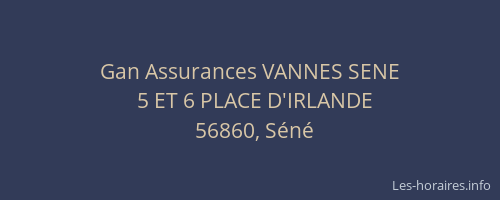 Gan Assurances VANNES SENE