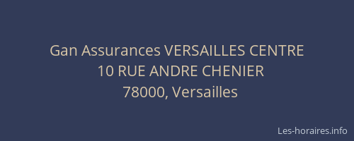 Gan Assurances VERSAILLES CENTRE