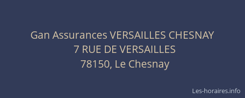 Gan Assurances VERSAILLES CHESNAY