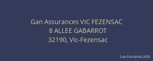 Gan Assurances VIC FEZENSAC