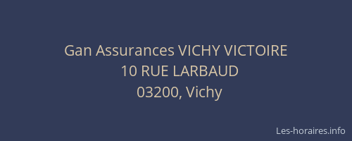 Gan Assurances VICHY VICTOIRE