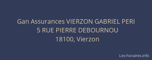 Gan Assurances VIERZON GABRIEL PERI